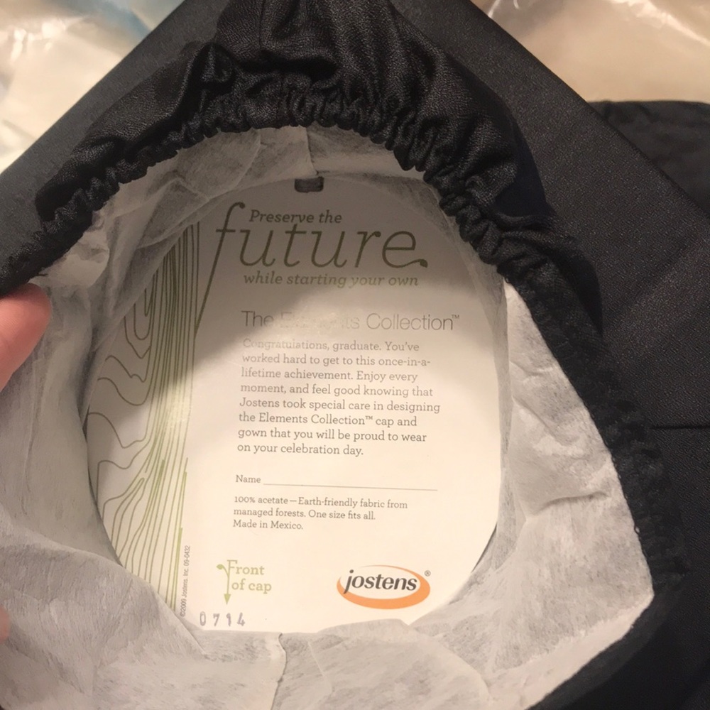 Graduation cap and gown